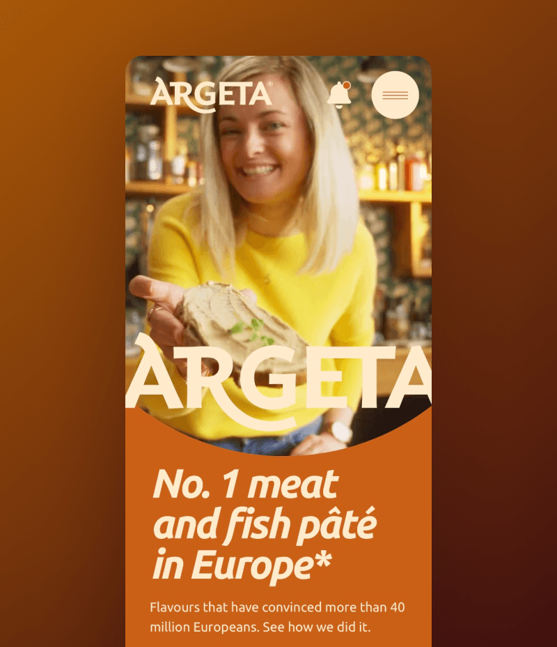 Argeta's new website