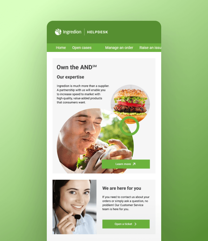 Ingredion Helpdesk – Salesforce Community Cloud