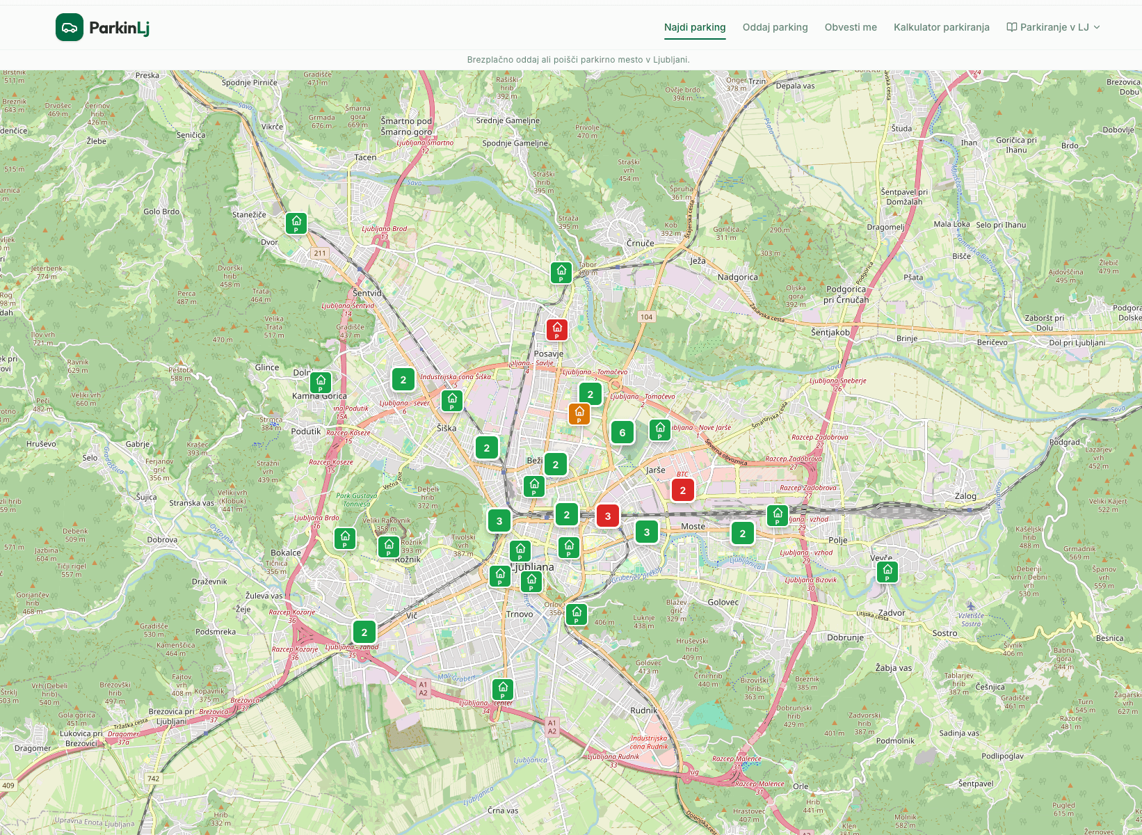 ParkinLj: vse o parkiranju v Ljubljani na enem mestu