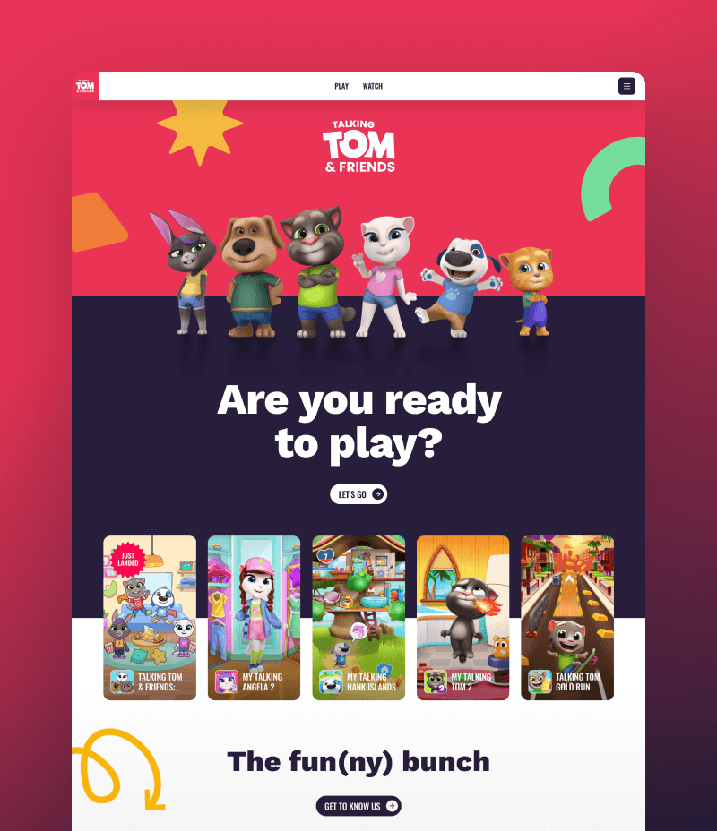 Talking Tom and Friends Website