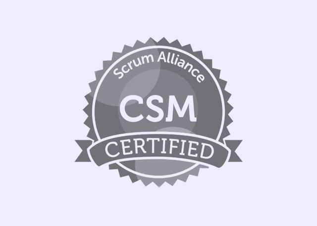 Scrum Alliance CSM certified
