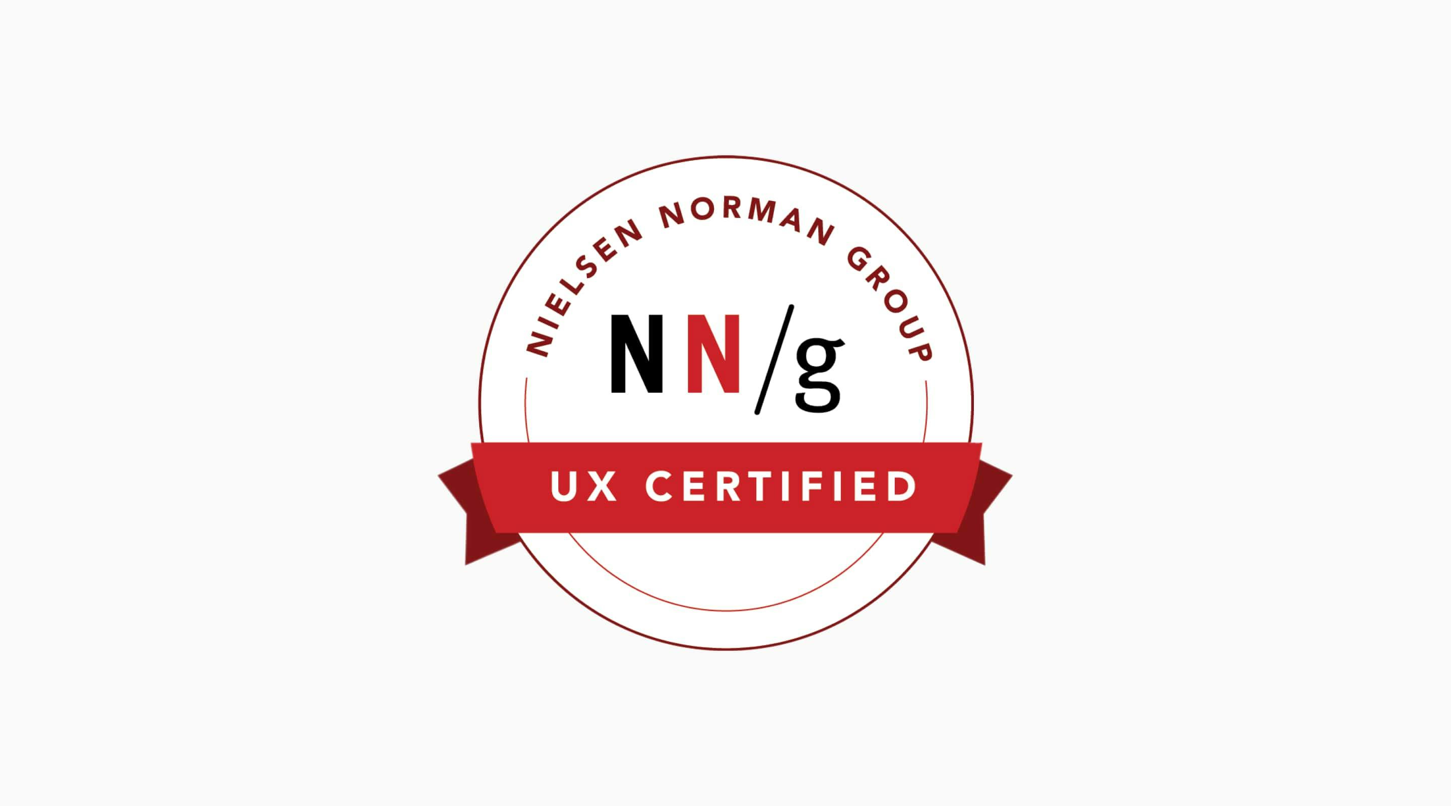 NN/g UX Certified badge.