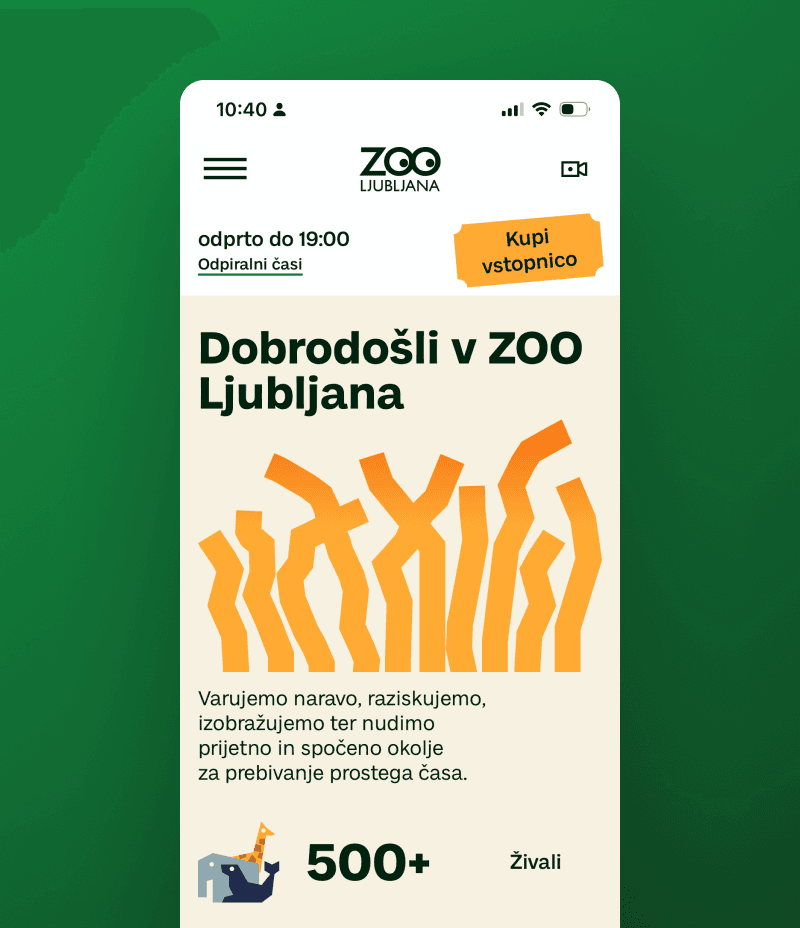 ZOO Ljubljana spletna stran